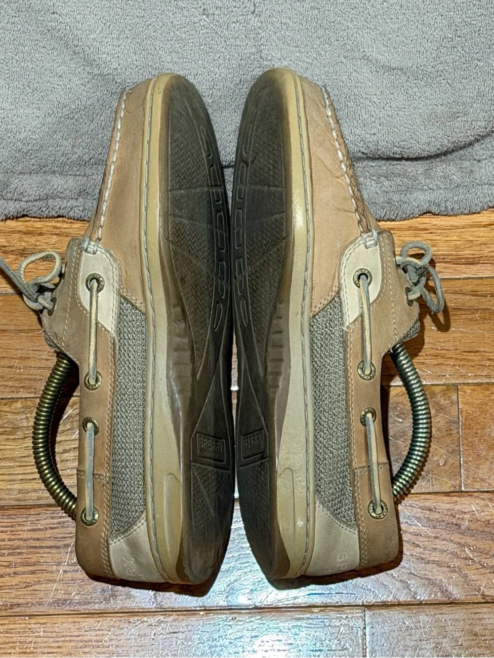 Sperry Top-Sider Angelfish Linen Oat Boat Shoes Womens 7 W Wide 9276619 Leather